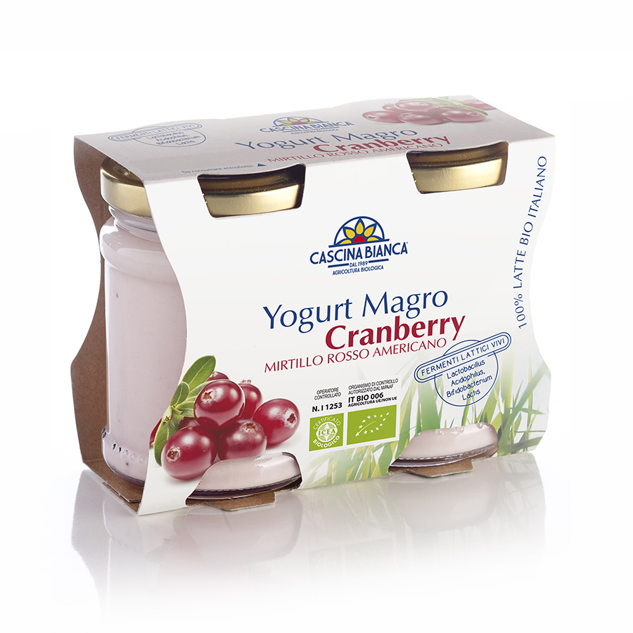 CascinaBianca Yogurt Magro Biologico 250g Cranberry