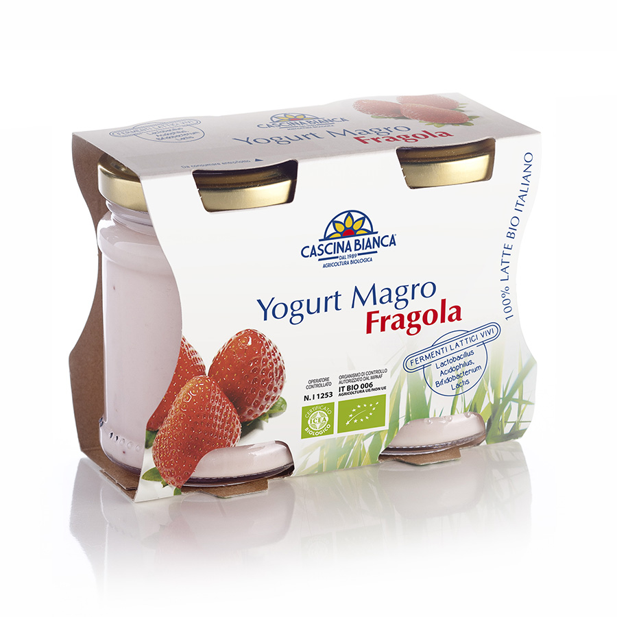 CascinaBianca Yogurt Magro Biologico 250g Fragola