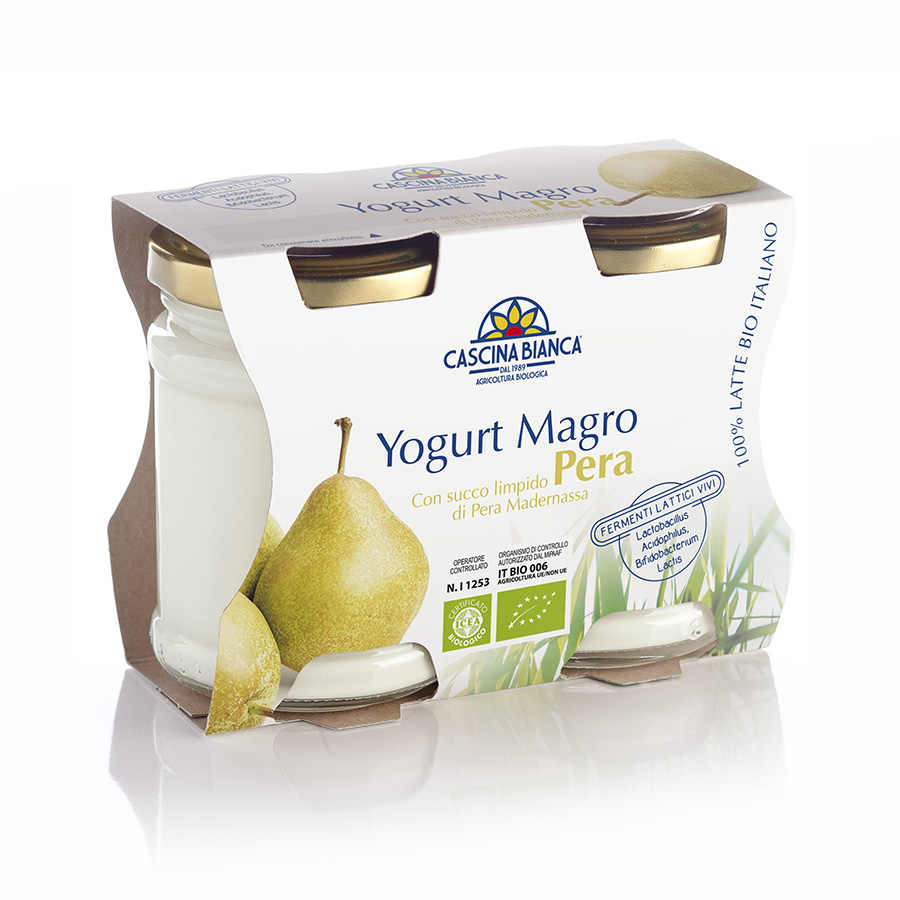 CascinaBianca Yogurt Magro Biologico 250g Pera