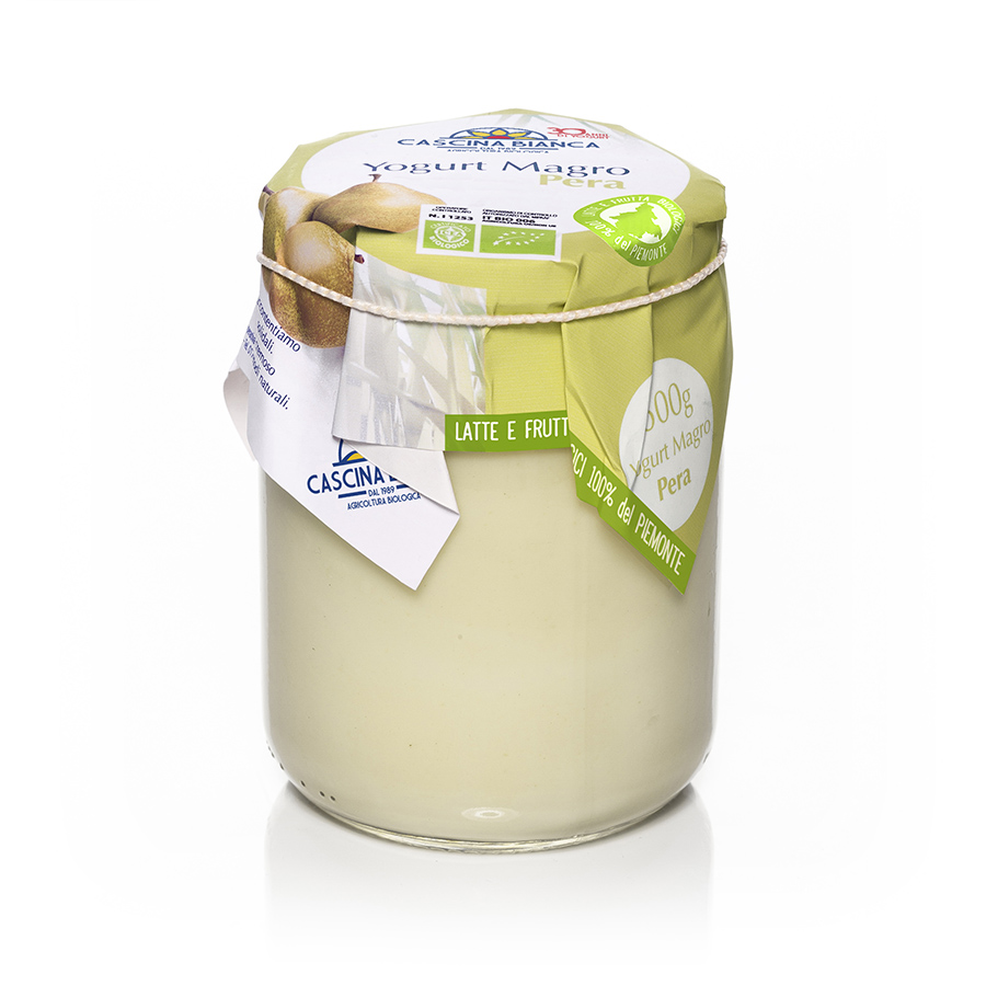 CascinaBianca Piemonte Yogurt Magro Biologico 500g Pera